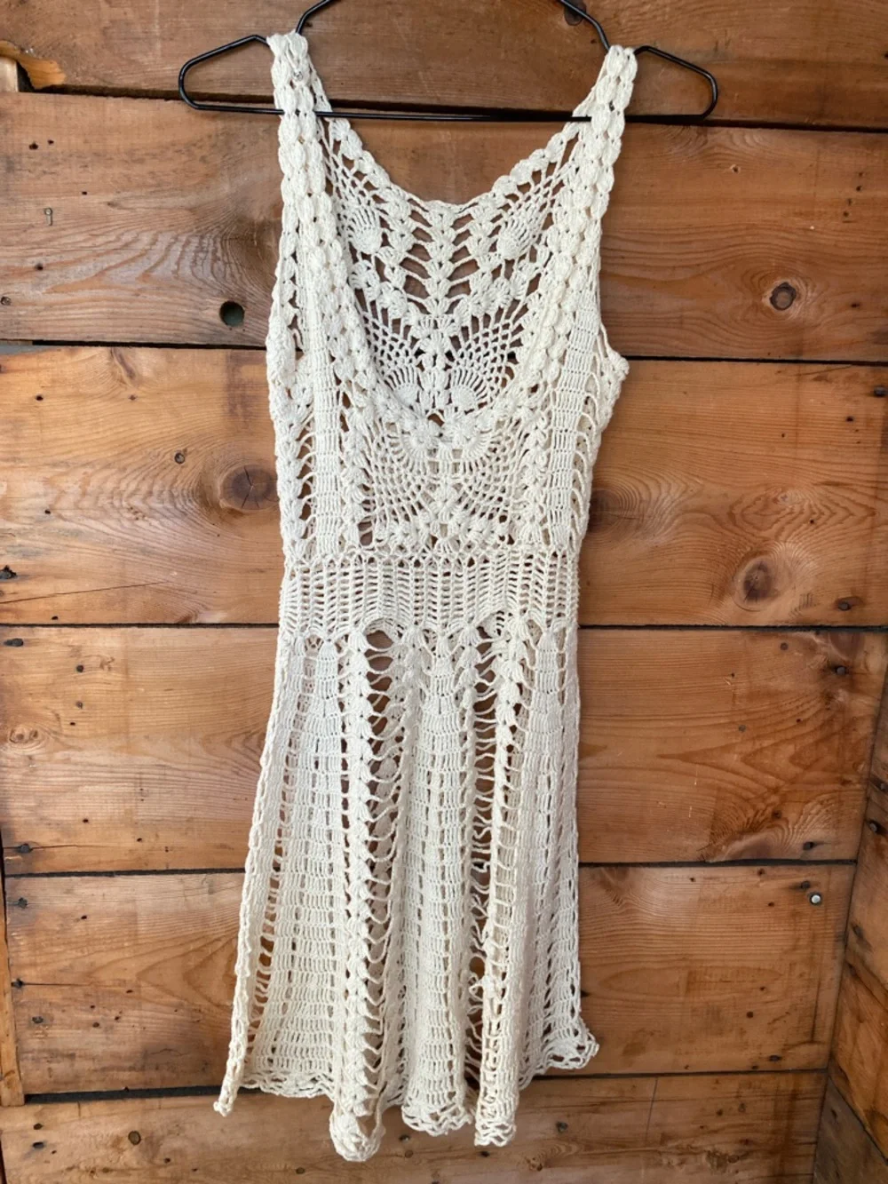 Free People Cream Crochet Beach Cover - Picture 2 of 7